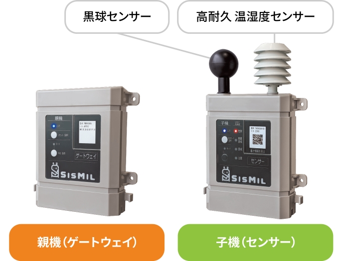 親機（ゲートウェイ）　子機（センサー）